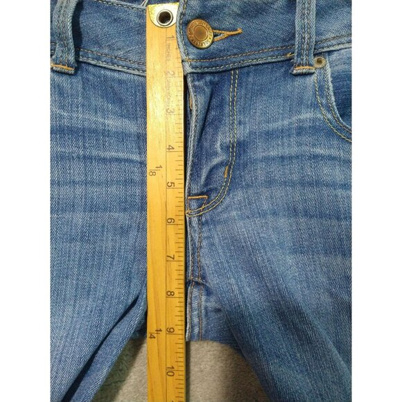 American Eagle Jeans Womens 6 Blue Denim Stretch Slim Boot Low Rise Medium Wash - Picture 4 of 9